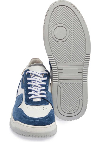 Mavi Hakiki Deri Erkek Sneaker - E24I1AY56692-A9D fırsatları