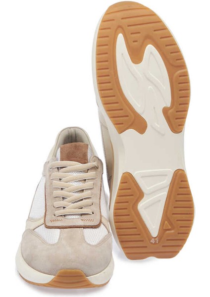 Bej Hakiki Deri Erkek Sneaker - E24I1AY56693-B79 fırsatları