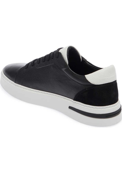Siyah Hakiki Deri Erkek Sneaker - E24I1AY56699-A23 fiyatları