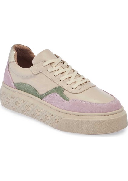 Bej Hakiki Deri Kadın Sneaker - K24I1AY67300-A25