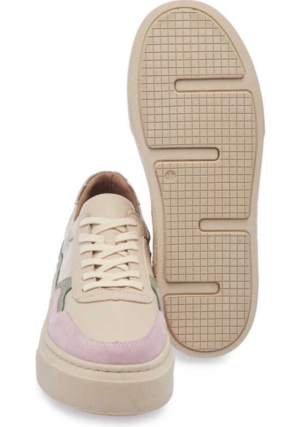 Bej Hakiki Deri Kadın Sneaker - K24I1AY67300-A25 fırsatları