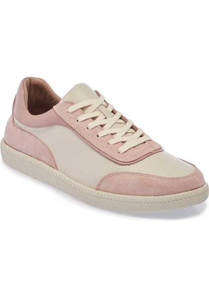 Ekru Hakiki Deri Kadın Sneaker - K24I1AY67301-R90