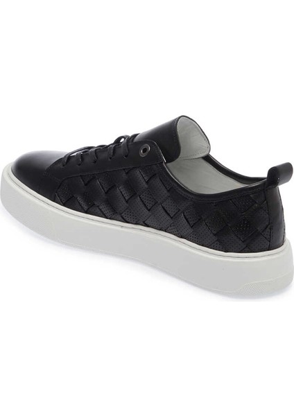 Siyah Hakiki Deri Erkek Sneaker - E24I1AY56702-C1U fiyatları