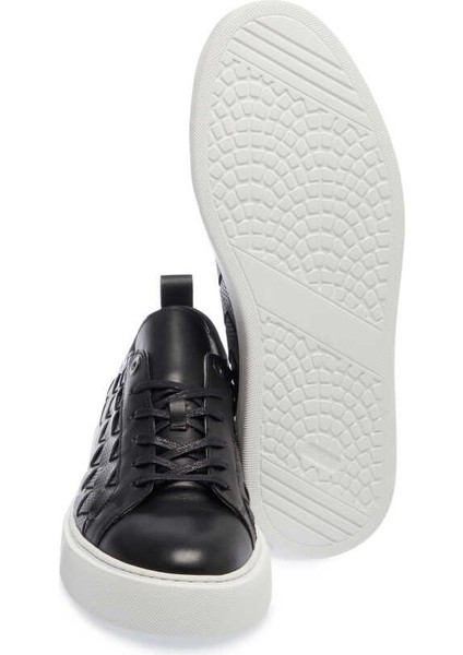 Siyah Hakiki Deri Erkek Sneaker - E24I1AY56702-C1U fırsatları