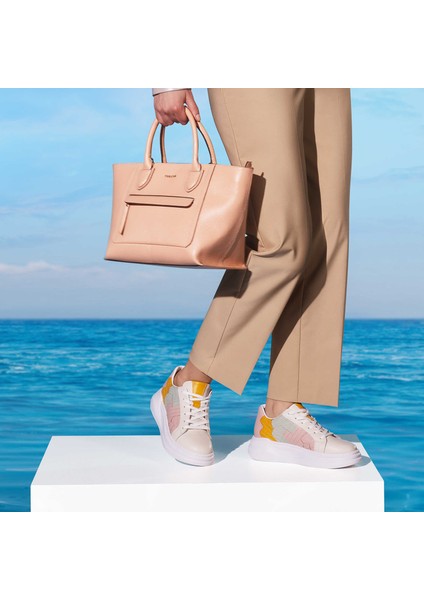 Bej Hakiki Deri Kadın Sneaker - K24I1AY67306-A25