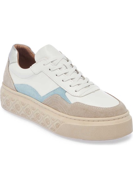 Beyaz Hakiki Deri Kadın Sneaker - K24I1AY67300-A26