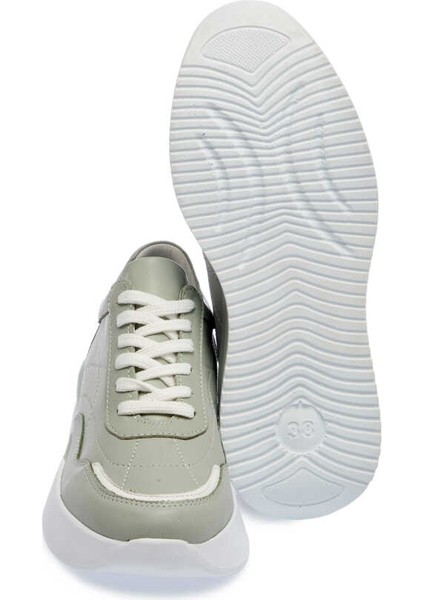 Yeşil Hakiki Deri Kadın Sneaker - K24I1AY67314-G81 fırsatları