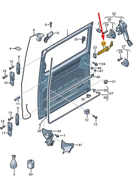 Vw T5 Için Merkez Manuel Sürgülü Kapı Menteşe T5 T6 Multivan V Vı Taşıyıcı Otobüs 2003-2025 Kayan Kılavuz 7E084336 Sağ Ön (Yurt Dışından) fiyatları