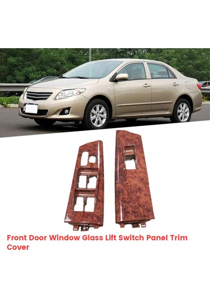 1paır Araç Ön Doğru Pencere Cam Aşağı Anahtar Panel Toyota Corolla Için Kapak 2004-2008 74232-02350 74231-02350 (Yurt Dışından) modelleri