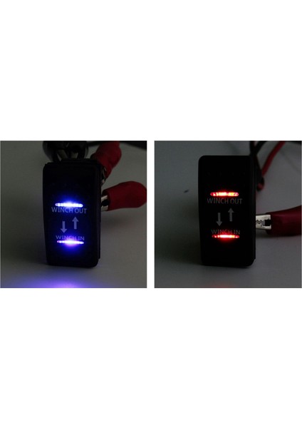 2 Adet 12V 20A Vinç Içinde Vinç Çıkış Açma-Kapalı Rocker Anahtarı 7 Pin Led, Kırmızı ve Mavi (Yurt Dışından) fiyatları