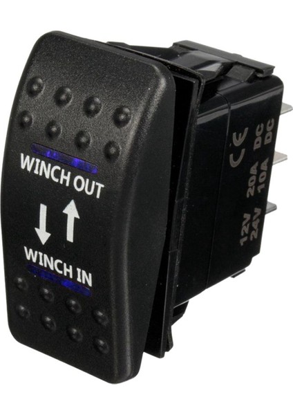 2 Adet 12V 20A Vinç Içinde Vinç Çıkış Açma-Kapalı Rocker Anahtarı 7 Pin Led, Kırmızı ve Mavi (Yurt Dışından) fırsatları