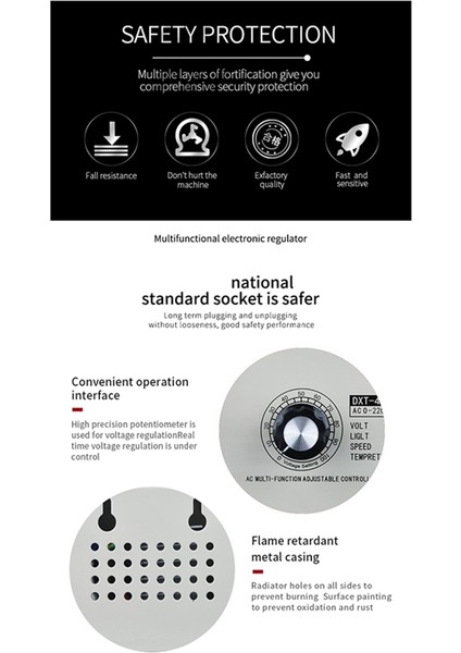Ayarlanabilir Voltaj Regülatörü 4000W Scr Ayarlanabilir Dimmer Hız Sıcaklığı Adımsız Değişken Hız Kemeri Ab Fişi (Yurt Dışından) modelleri