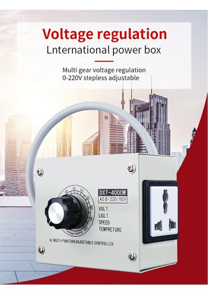 Ayarlanabilir Voltaj Regülatörü 4000W Scr Ayarlanabilir Dimmer Hız Sıcaklığı Adımsız Değişken Hız Kemeri Ab Fişi (Yurt Dışından) fırsatları
