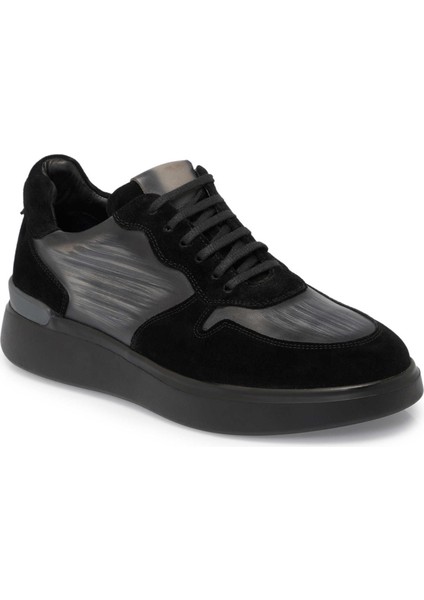 Siyah Hakiki Deri Erkek Sneaker - E24I1AY56724-A01