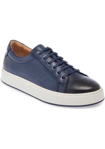 Lacivert Hakiki Deri Erkek Sneaker - E24I1AY56720-C72