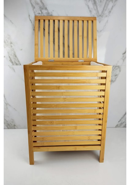 Bambu Çamaşır Sepeti 45x33x60 cm Çevre Dostu ve Şık Banyo Düzenleyici modelleri