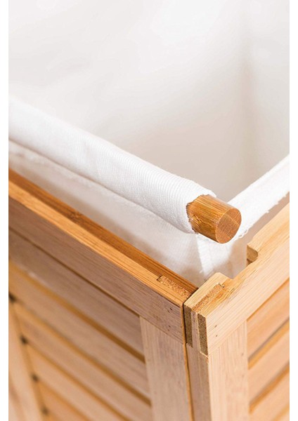 Bambu Çamaşır Sepeti 45x33x60 cm Çevre Dostu ve Şık Banyo Düzenleyici