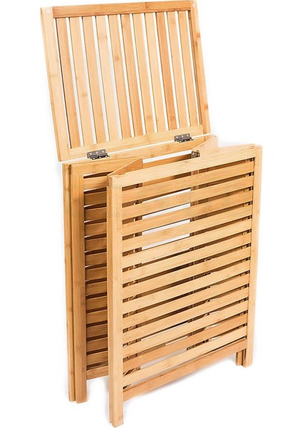 Bambu Çamaşır Sepeti 45x33x60 cm Çevre Dostu ve Şık Banyo Düzenleyici