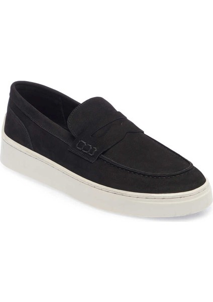 Siyah Hakiki Nubuk Deri Erkek Loafer - E24I1AY56746-A64