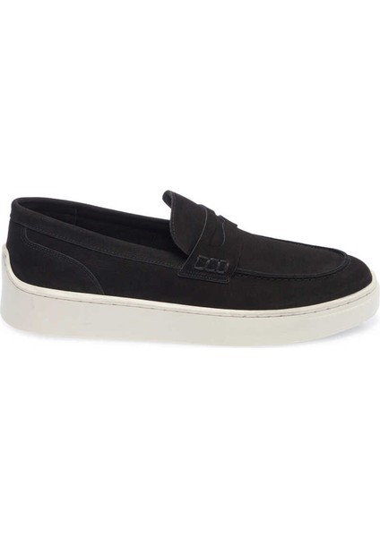 Siyah Hakiki Nubuk Deri Erkek Loafer - E24I1AY56746-A64 modelleri