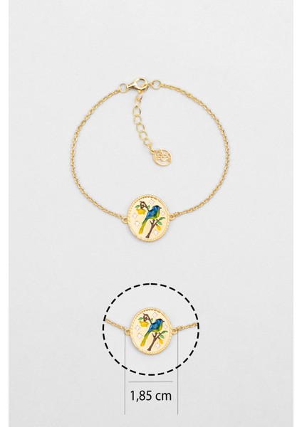 Serenat Kuşu 18 Ayar Sarı Altın Kaplama 19 cm Gümüş Bileklik modelleri