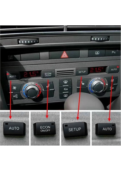 4pcs/set Araba Klima Kontrol Bilgisayar Paneli Düğmesi Anahtar Audi A6 C6 S6 Avant 2005-2011 4F1820043 (Yurt Dışından) modelleri