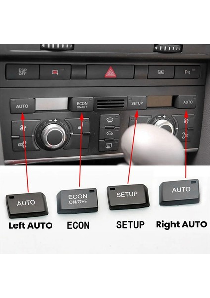 4pcs/set Araba Klima Kontrol Bilgisayar Paneli Düğmesi Anahtar Audi A6 C6 S6 Avant 2005-2011 4F1820043 (Yurt Dışından) fırsatları