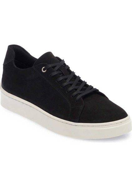 Siyah Hakiki Nubuk Deri Erkek Sneaker - E24I1AY56745-A64