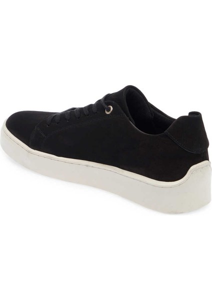 Siyah Hakiki Nubuk Deri Erkek Sneaker - E24I1AY56745-A64 fiyatları