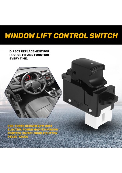 Kia Forte Cerato 2012 Için 2012 Elektrik Enerjisi Master Pencere Kontrol Anahtarı Tek Düğmesi 93580-1X000 (Yurt Dışından) indirimleri
