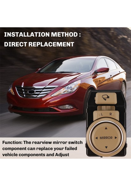 Dikiz Ayna Ayar Anahtarı Yan Ayna Kontrol Anahtarı Hyundai Için Sonata Yf I45 935733S100 93573-3S100 (Yurt Dışından) fırsatları