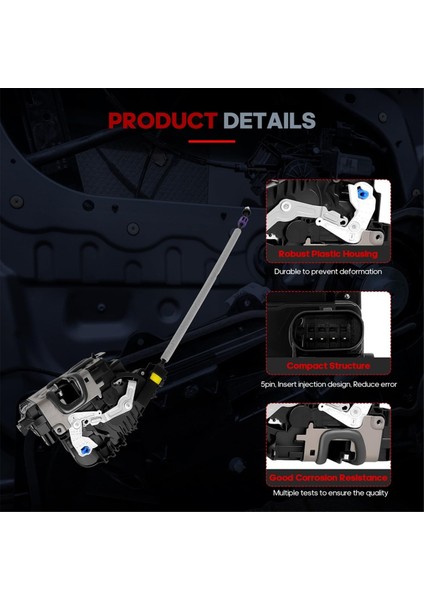 Kapı Mandal Kilidi Aktüatörü 0997300835 0997301201 Mercedes Benz GL350 GL450 GL550 ML250 ML350 ML400, Arka Yolcu Tarafı (Yurt Dışından) fırsatları