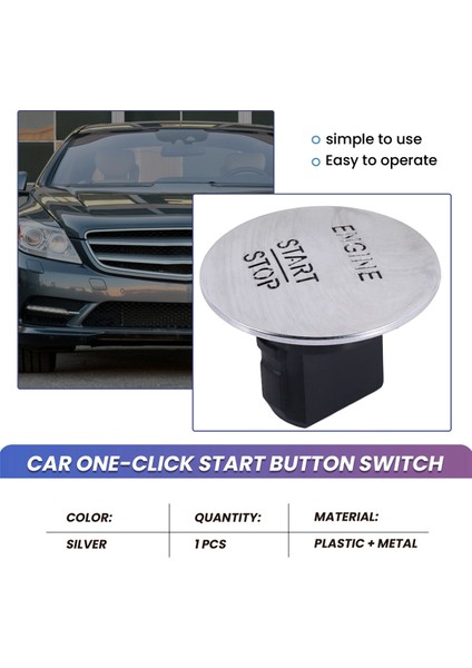 Mercedes-Benz Için Push Başlat Düğmesi Anahtarsız Git Motoru Başlat Durdurma Düğmesi (Yurt Dışından) indirimleri