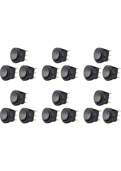 18PC 12V 20A Rocker Toggle LED Switch Mavi Işık Spst Off Bots Için Kontrol Araçları Araçları Araçlar Oft-Road Araçları (Yurt Dışından)