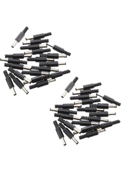 40 Pcs Siyah 2.5mm x 5.5mm Dc Güç Erkek Fiş Jack Adaptör (Yurt Dışından)