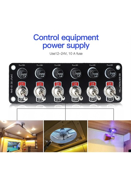 2x 12/24V Araç Paneli Çok Anahtar Panel Anahtarı Güç Kontrolü Evrensel (Yurt Dışından) fiyatları