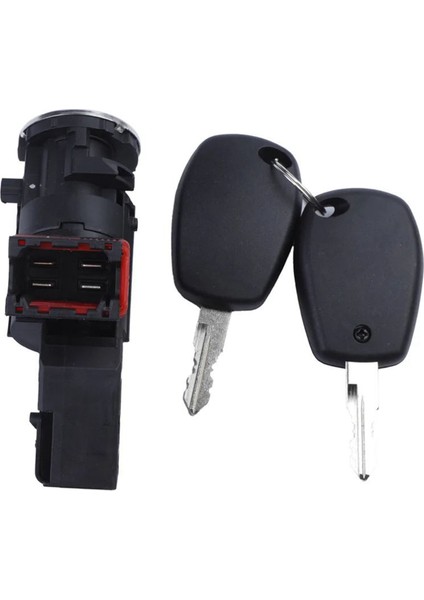 Ateşleme Kilit Silindiri ve Renault Clio Dacia Logan Sandero Için 2 Anahtar 806016505R 80601-6505R (Yurt Dışından) modelleri