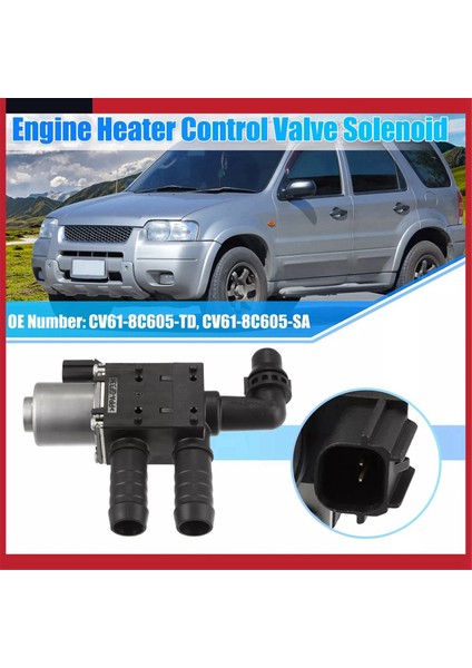 Ford Escape Transit Connect Solenoid Valf CV61-8C605-TD CV61-8C605-SA CV6Z-8C605-U Için Motor Isıtıcı Kontrol Vanası (Yurt Dışından) fırsatları