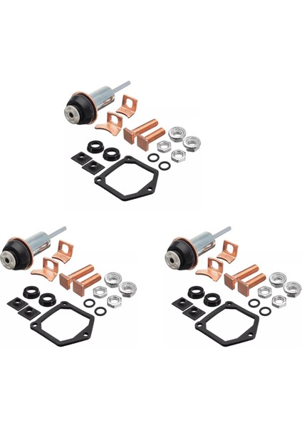 3x Universal Motor Başlangıç ​​solenoid Onarımı Yeniden Inşa Edin Toyota Subaru Honda Için Ayarlanmış (Yurt Dışından)
