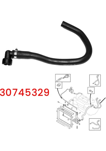 Araba Hvac Isıtıcı Hortumu 30745329 9485590 Volvo S80 V70 XC70 S60 1999-2009 Eşanjör Alım Isıtma Su Borusu 30 (Yurt Dışından) modelleri