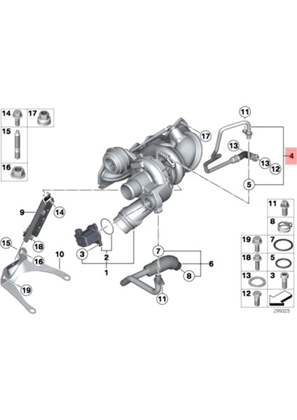 11427608123 11427608124 Motor Turboşarj Yağı Beslemesi ve Bmw N13 F20 F21 F30 3 Serisi (Yurt Dışından) indirimleri
