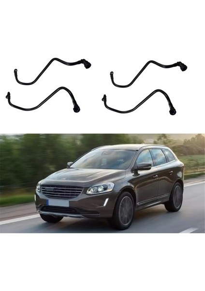 4pcs 31319280 31319281 Şanzıman Radyatör Yağ Borusu Alt ve Üst Yağ Hattı Hortumu Volvo S80 09-15 V60 S60 XC60 (Yurt Dışından) modelleri