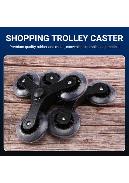 2pcs/set Siyah Alışveriş Sepeti Caster Bagaj Bavul Bavul Yolcu Yedek Tekerlek Kasnak Sürgülü Silindir Tekerlek Aksesuarları (Yurt Dışından) fırsatları