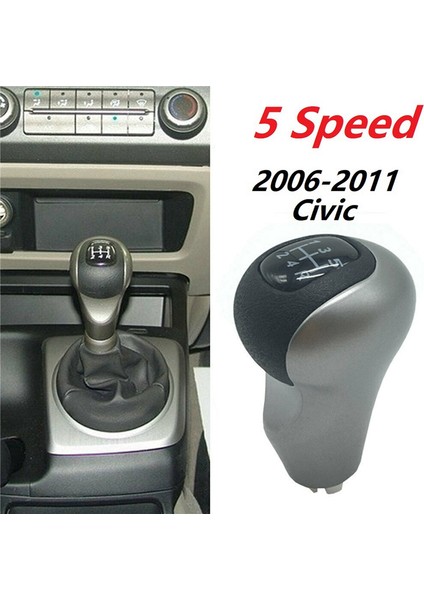 8x Vardiya Kafası, Honda Civic 2006-2011 Için 5 Vites Vites Knob Manuel Vardiya Top Çubuğu 54102-SNA-A02 (Yurt Dışından)