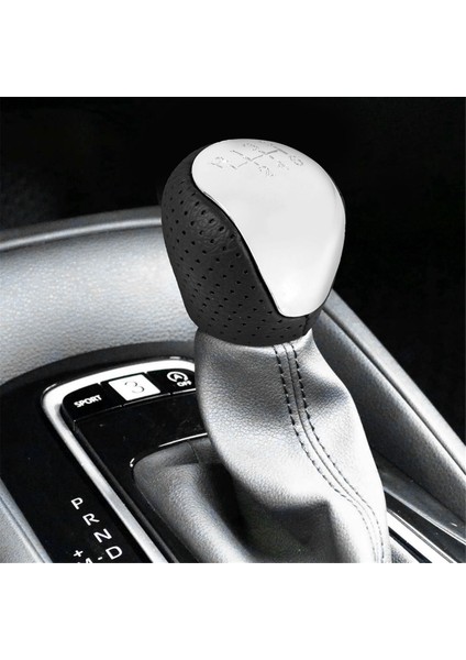 2pcs Sport Delikli Deri Dişli Knob Chrome Hyundai Elantra Için 6 Veed I30 IX35 Tucson (Yurt Dışından) modelleri