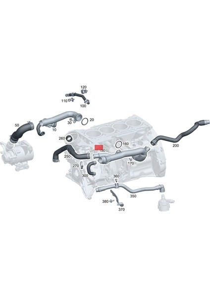 A2642008600 Motor Termostat Soğutucu Tüpü Sabit Sıcaklık Soğutma Borusu 2642008600 Mercedes-Benz Için (Yurt Dışından) modelleri