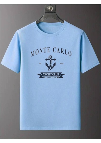 Monte Carlo Baskılı Pamuk T-Shirt