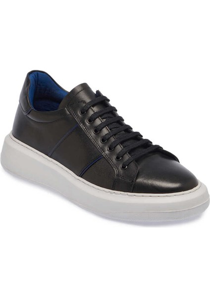 Siyah Hakiki Deri Erkek Sneaker - E24I1AY56809-A43