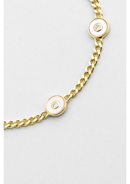 Charlotte 18 Ayar Sarı Altın Kaplama 19 cm Gümüş Zincir Bileklik indirimleri