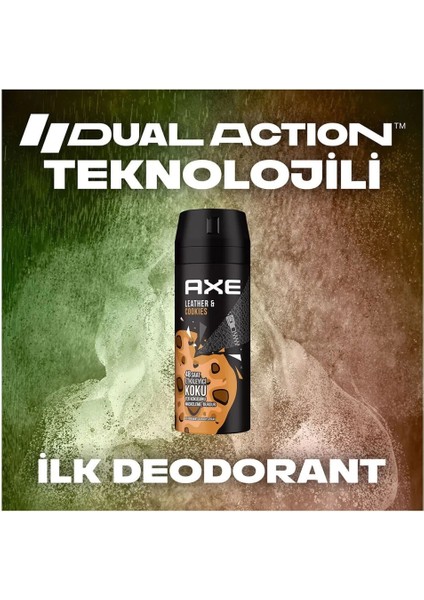 2 Adet Erkek Sprey Deodorant Leather & Cookies 48 Saat Etkileyici Koku 150 ml indirimleri